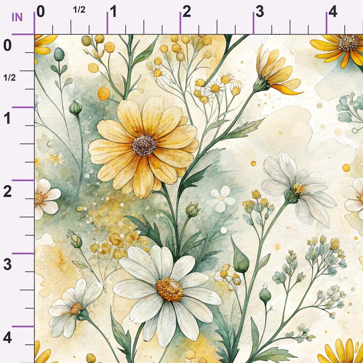 Chamomile Meadow Pattern 9 Minky Fabric