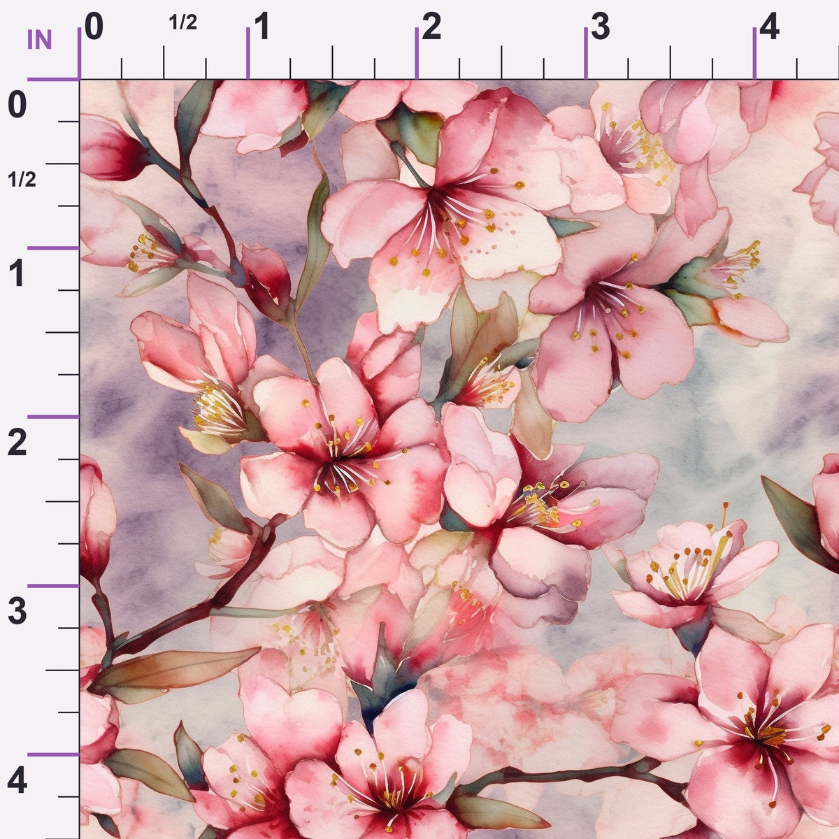 Cherry Blossom Pattern 1 Minky Fabric