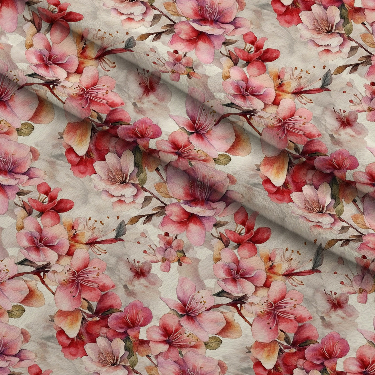 Cherry Blossom Pattern 12 Minky Fabric