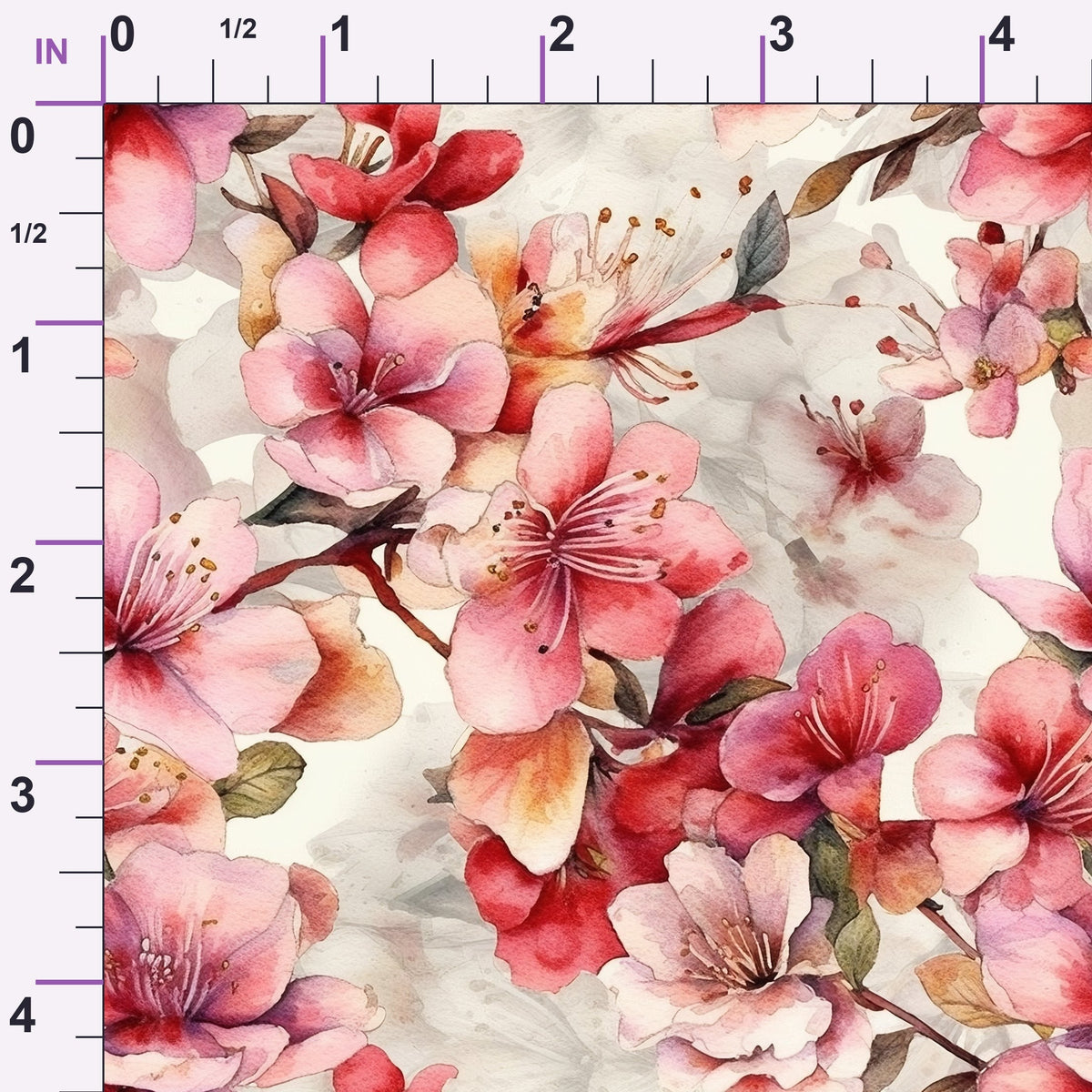 Cherry Blossom Pattern 12 Minky Fabric
