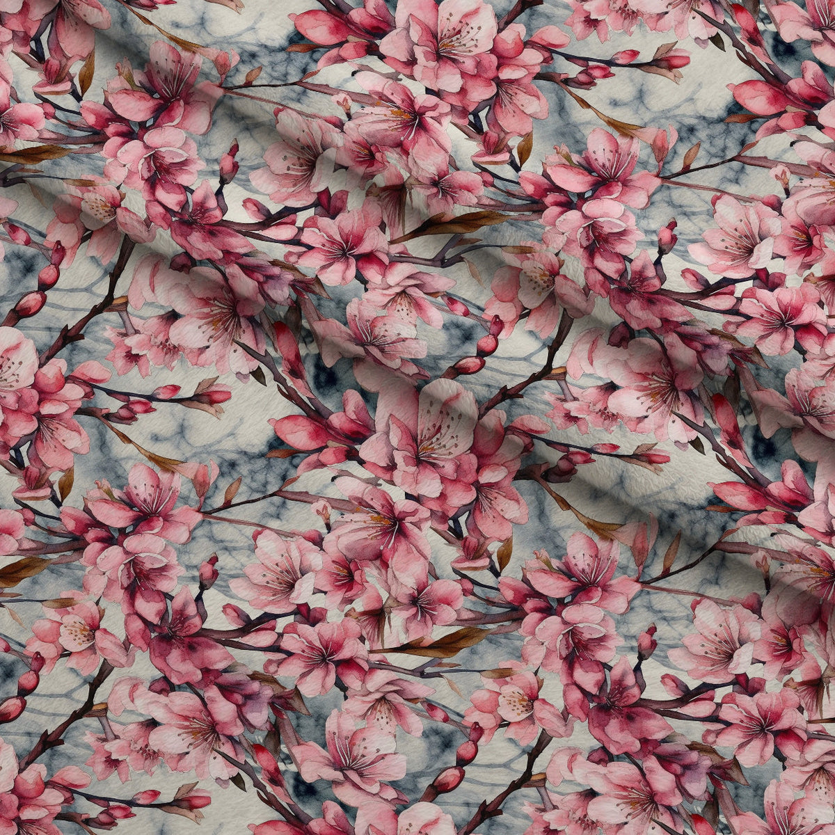 Cherry Blossom Pattern 4 Minky Fabric