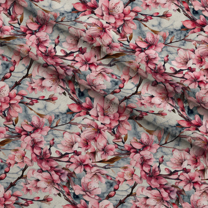 Cherry Blossom Pattern 4 Minky Fabric