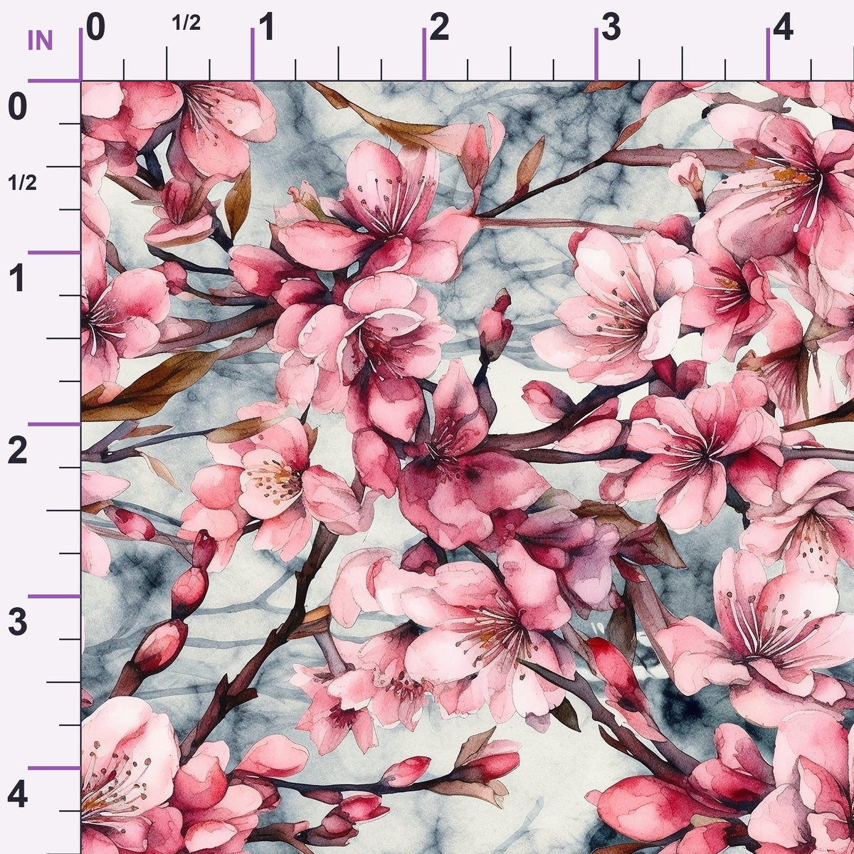 Cherry Blossom Pattern 4 Minky Fabric
