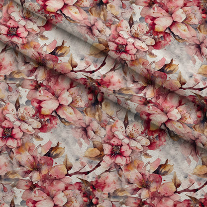 Cherry Blossom Pattern 7 Minky Fabric