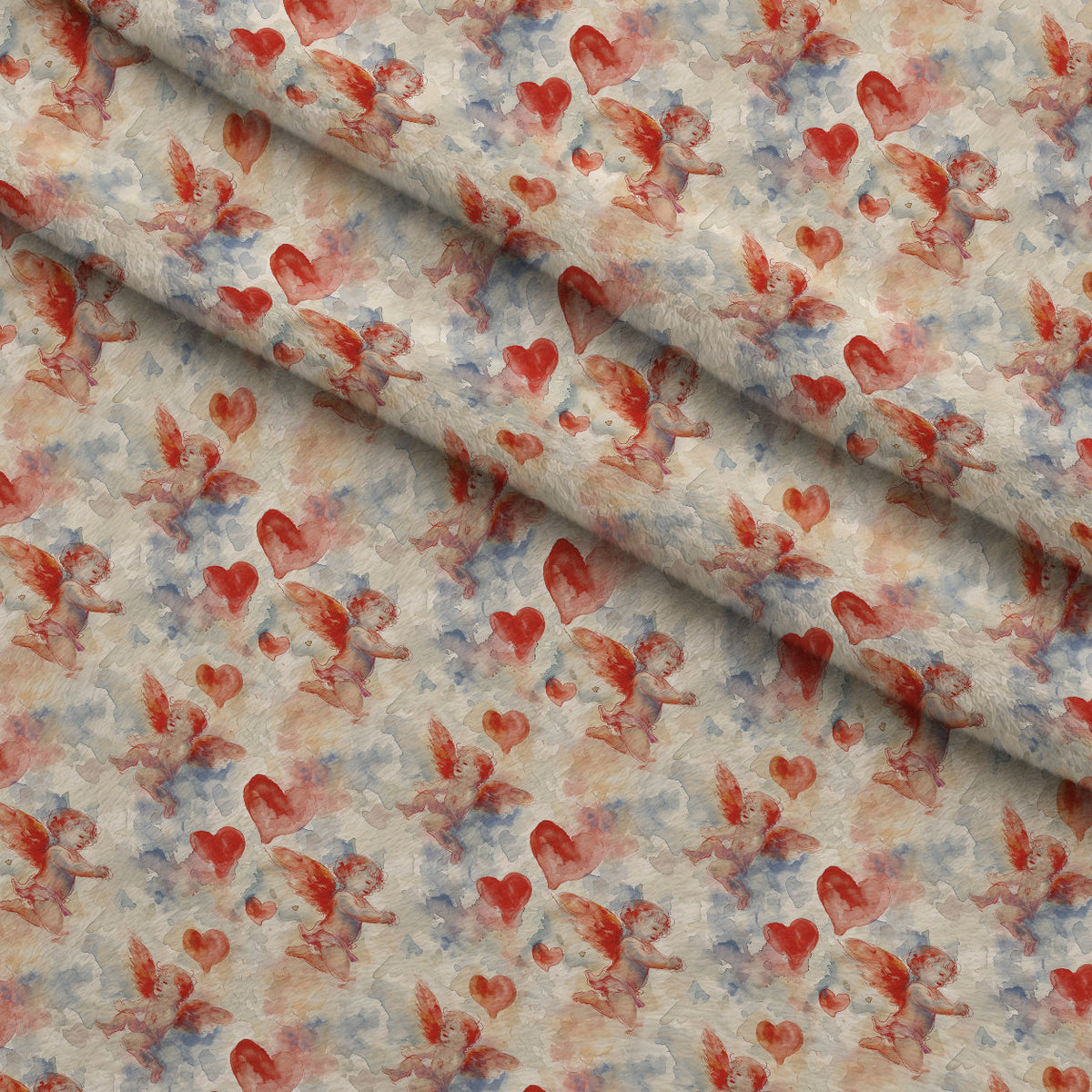 Cherub Hearts Pattern 4 Minky Fabric