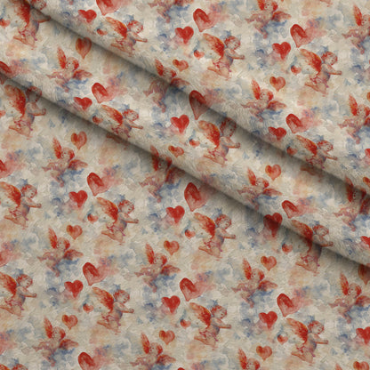 Cherub Hearts Pattern 4 Minky Fabric