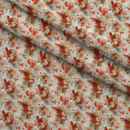 Cherub Hearts Pattern 5 Minky Fabric