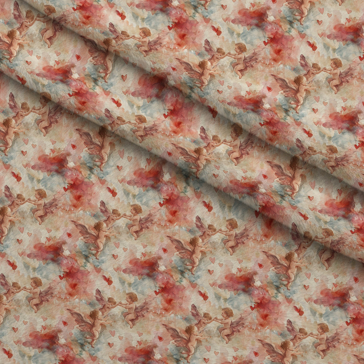 Cherub Hearts Pattern 8 Minky Fabric