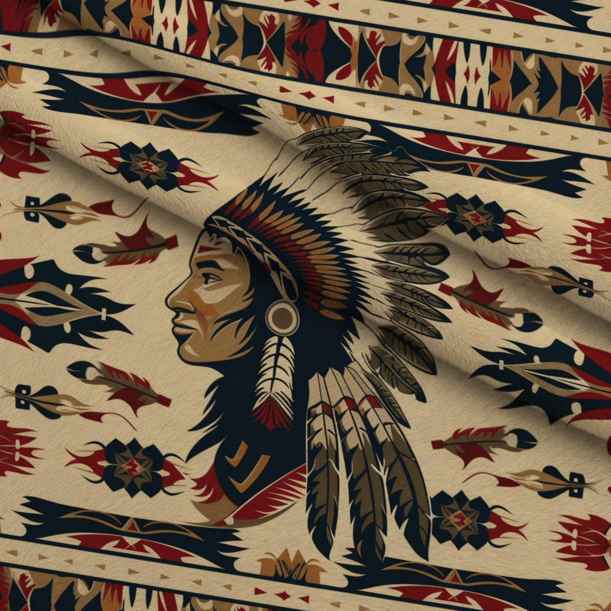 Chieftain Spirit Pattern 1 Minky Fabric
