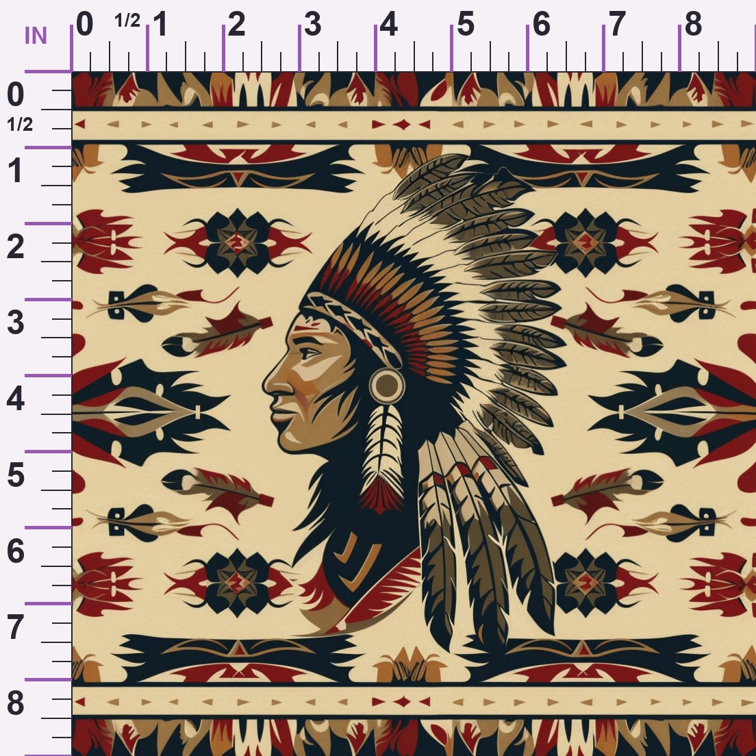 Chieftain Spirit Pattern 1 Minky Fabric