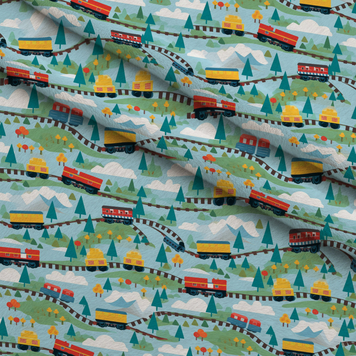 Choo Choo Village Pattern 14 Minky Fabric