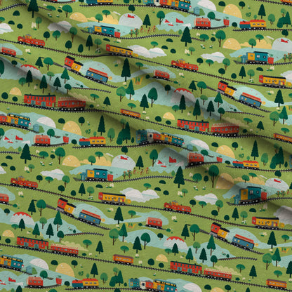 Choo Choo Village Pattern 18 Minky Fabric