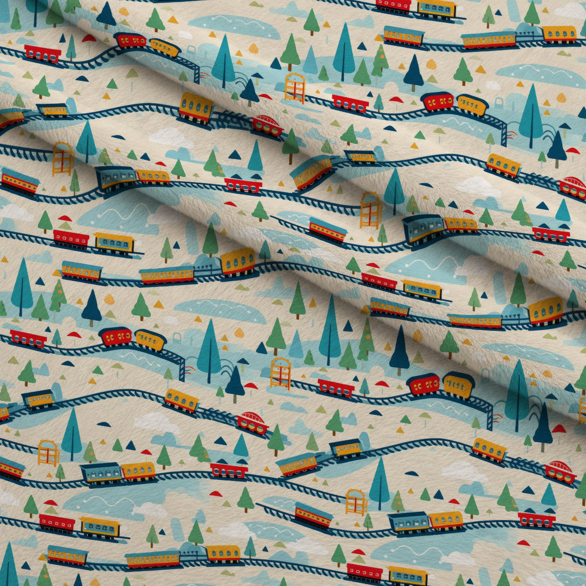 Choo Choo Village Pattern 22 Minky Fabric