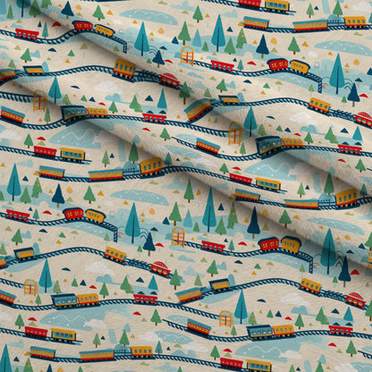 Choo Choo Village Pattern 22 Minky Fabric