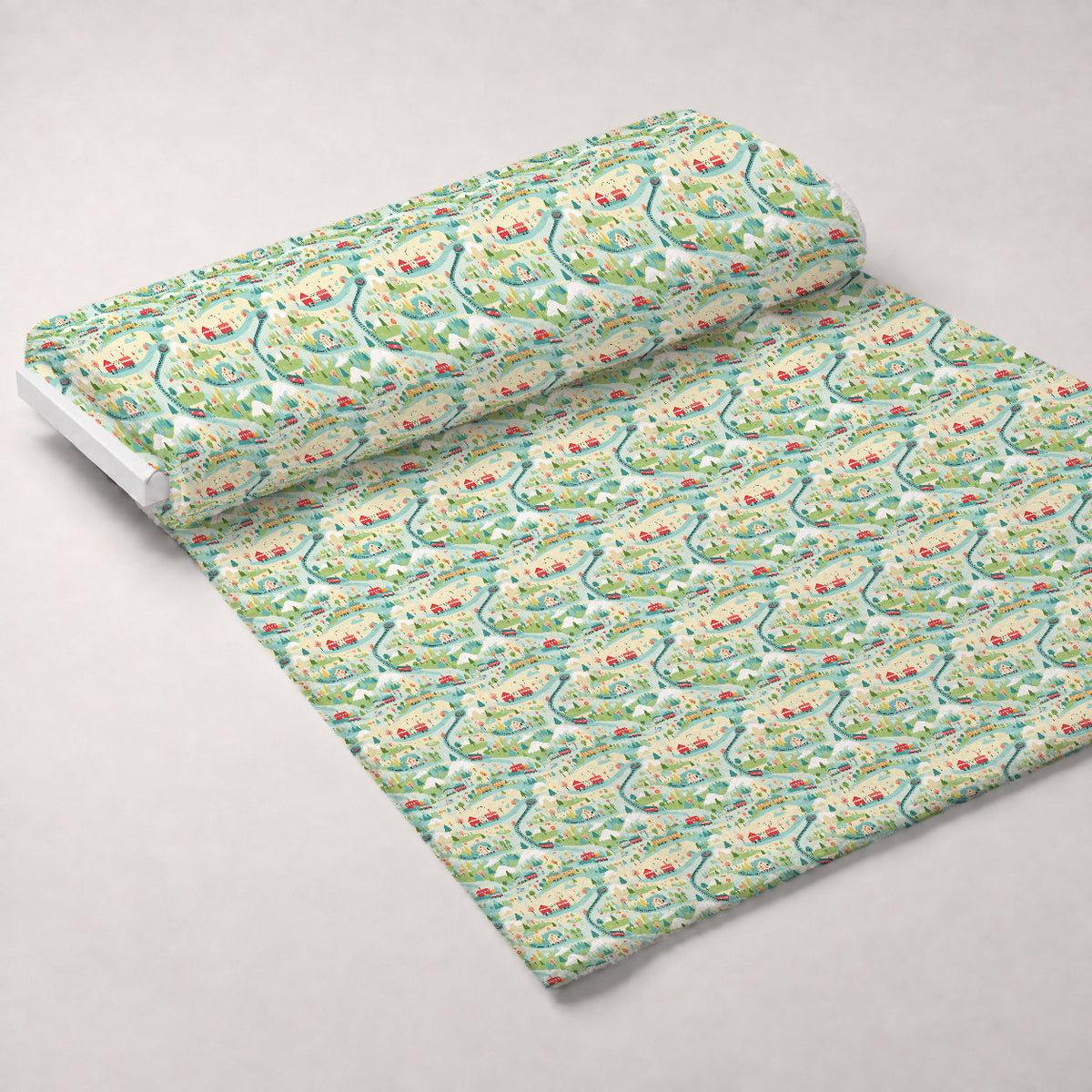 Choo Choo Village Pattern 28 Minky Fabric