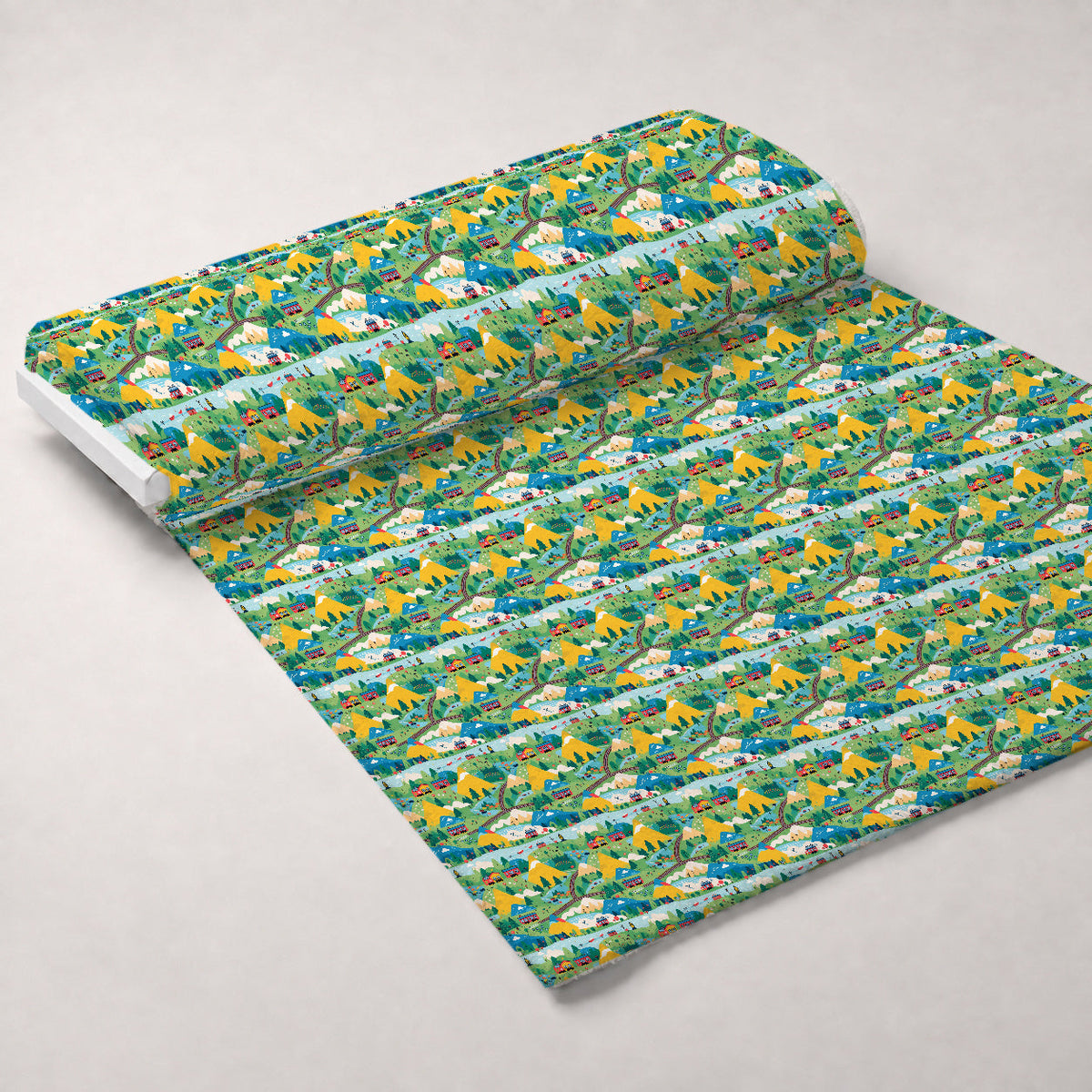 Choo Choo Village Pattern 5 Minky Fabric