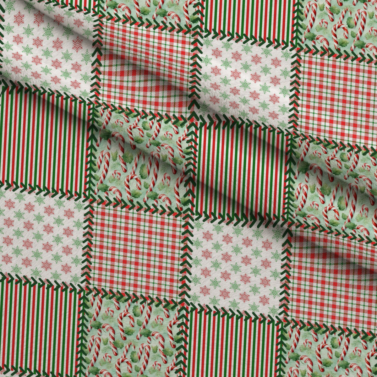 Christmas Patches Pattern 1 Minky Fabric