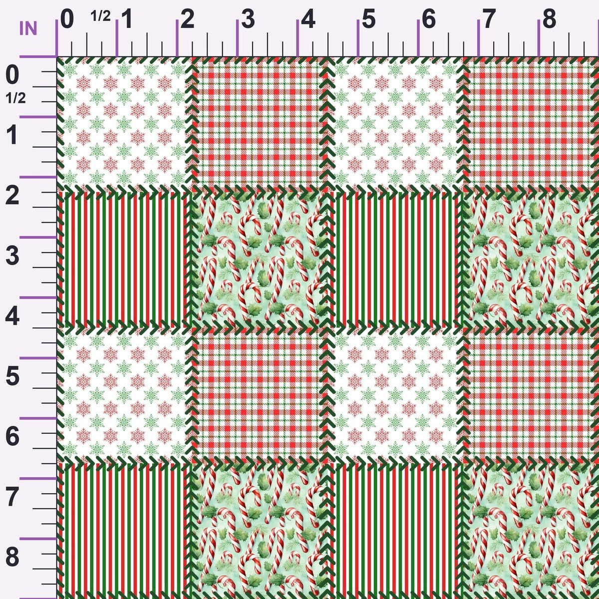 Christmas Patches Pattern 1 Minky Fabric