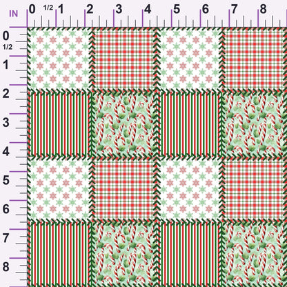 Christmas Patches Pattern 1 Minky Fabric