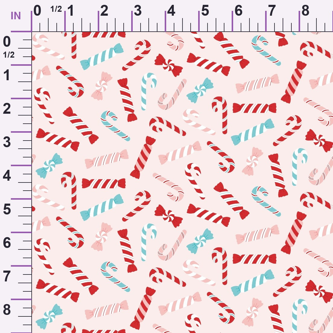 Christmas Treats Candy Pattern 1 Minky Fabric