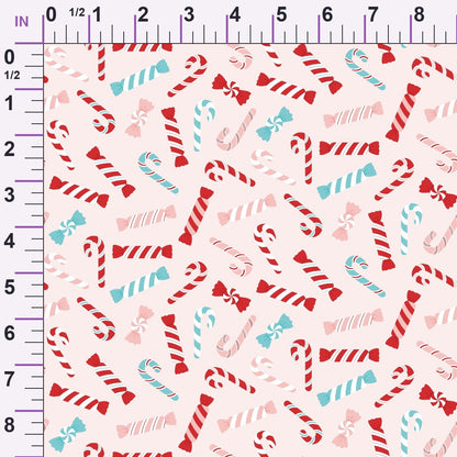 Christmas Treats Candy Pattern 1 Minky Fabric