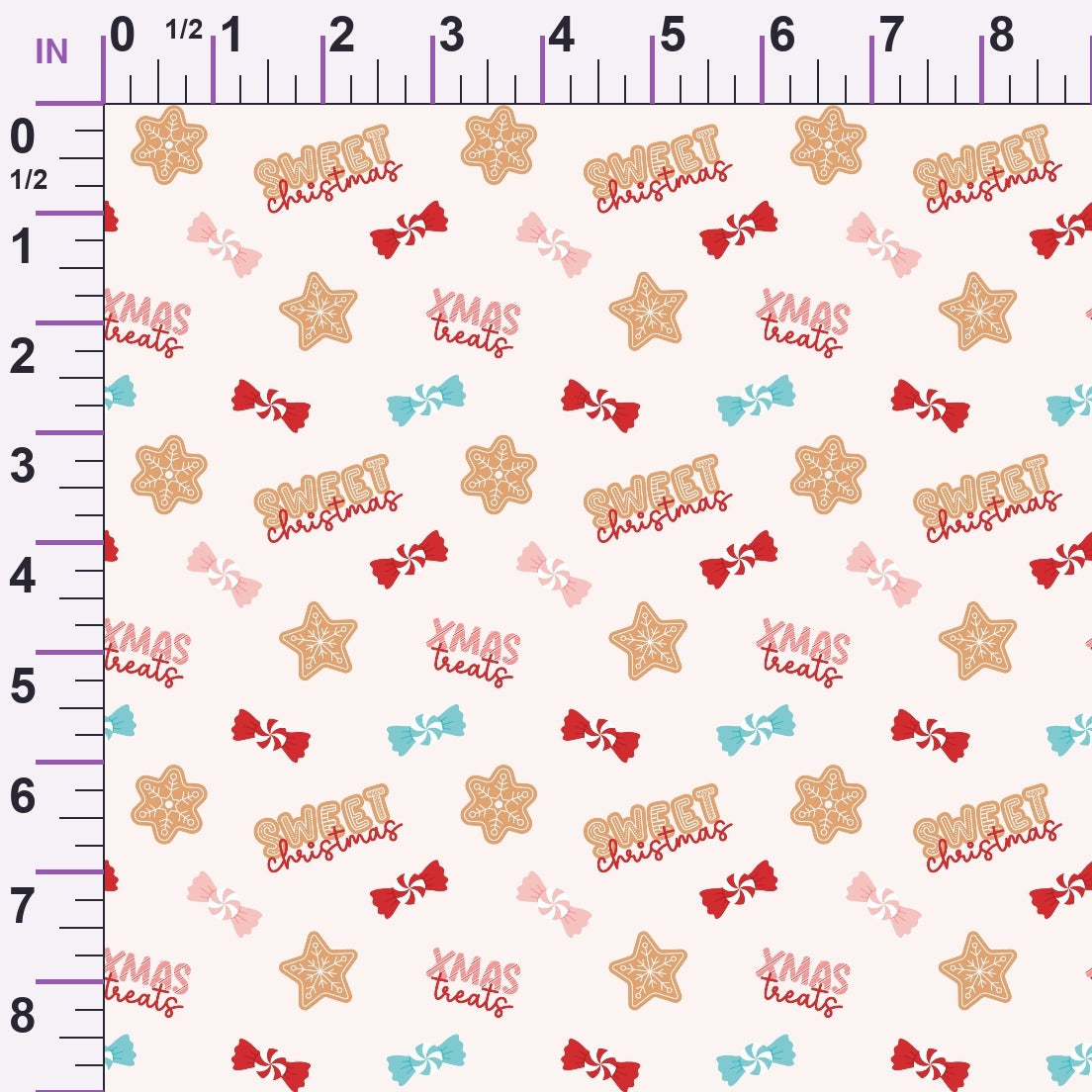 Christmas Treats Candy Pattern 4 Minky Fabric