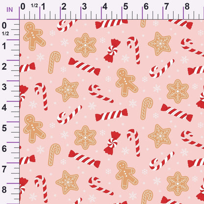 Christmas Treats Candy Pattern 5 Minky Fabric