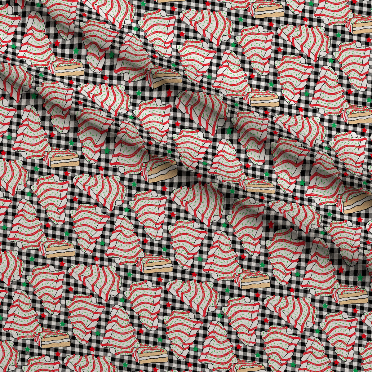 Christmas Tree Cakes Pattern 1 Minky Fabric