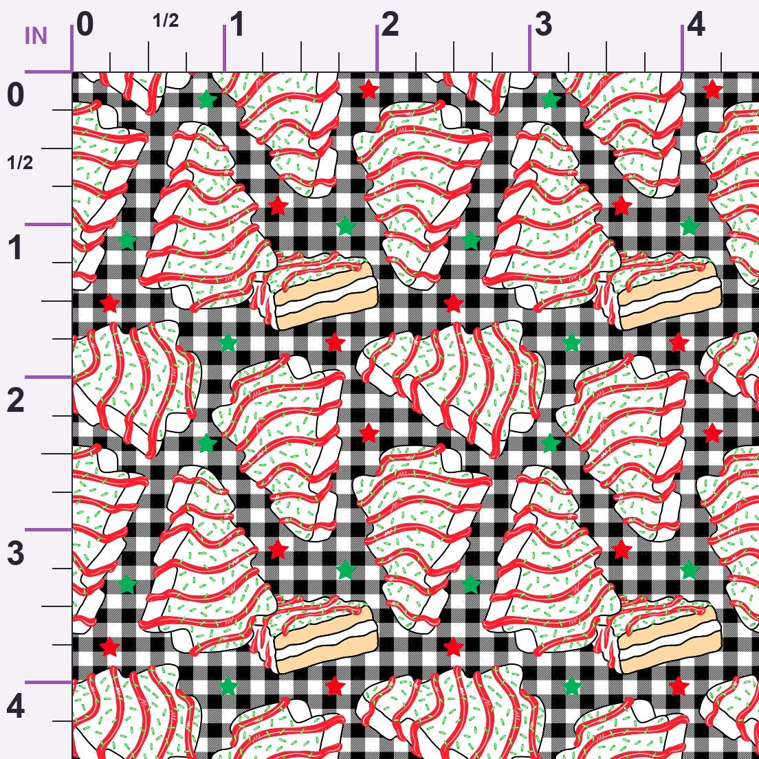 Christmas Tree Cakes Pattern 1 Minky Fabric
