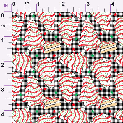 Christmas Tree Cakes Pattern 1 Minky Fabric