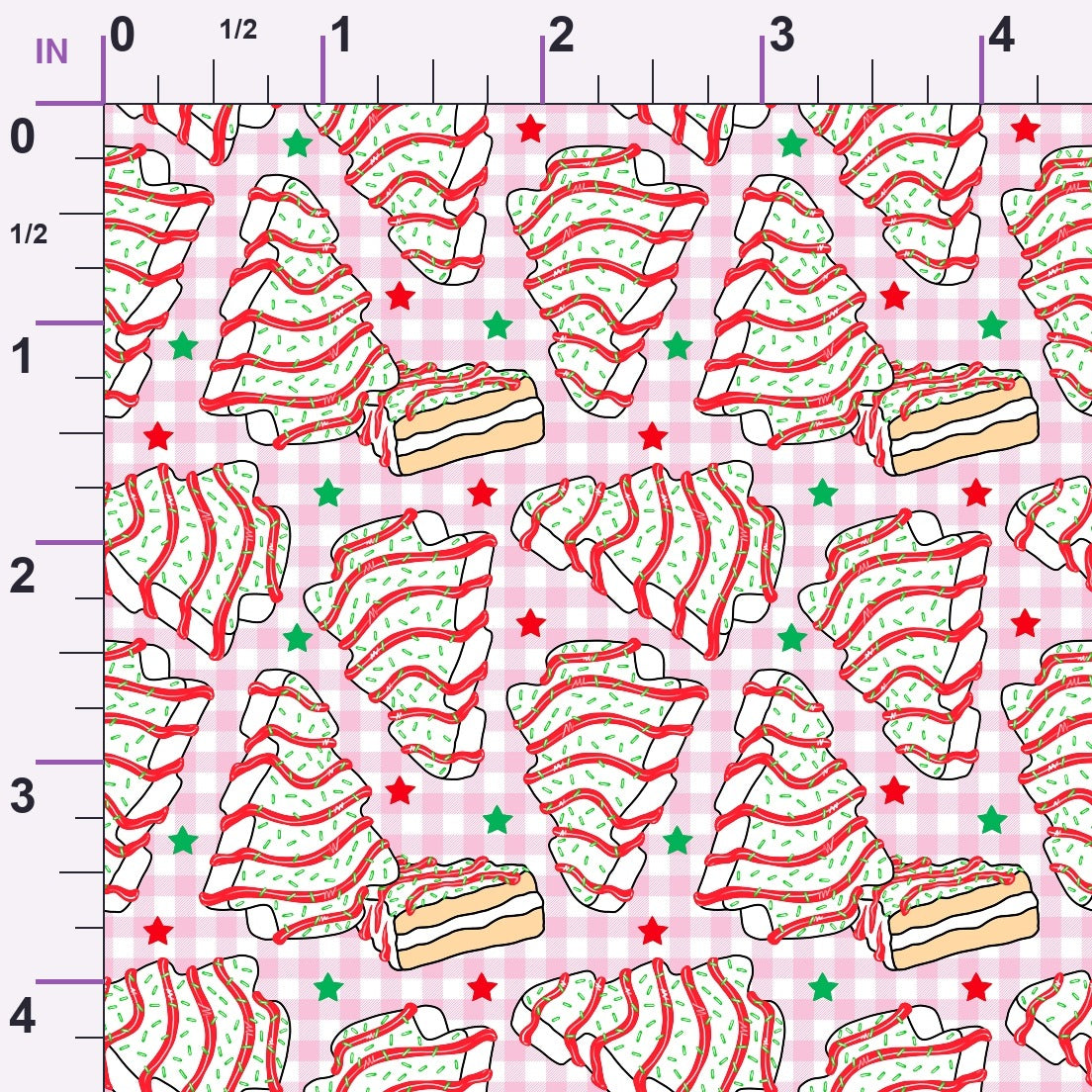 Christmas Tree Cakes Pattern 2 Minky Fabric