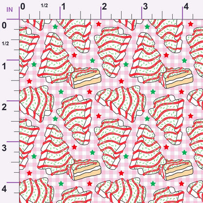 Christmas Tree Cakes Pattern 2 Minky Fabric