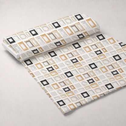 Classic Picture Frames Pattern Minky Fabric