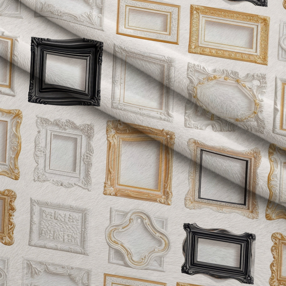 Classic Picture Frames Pattern Minky Fabric