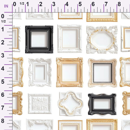 Classic Picture Frames Pattern Minky Fabric