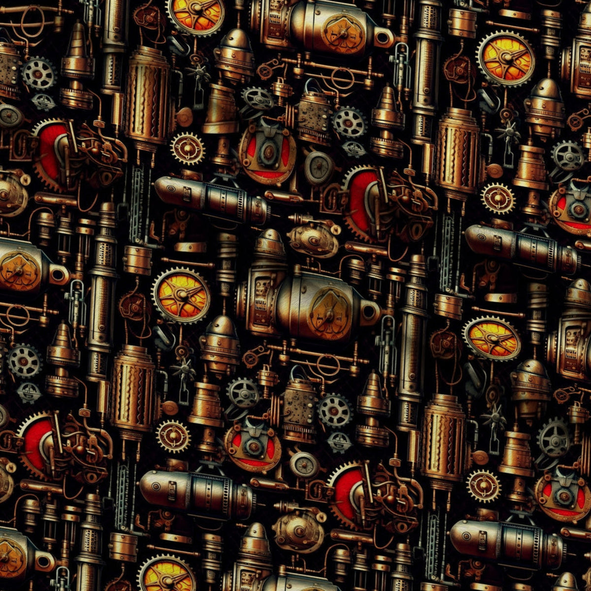 Clockwork Skies Pattern 2 Minky Fabric
