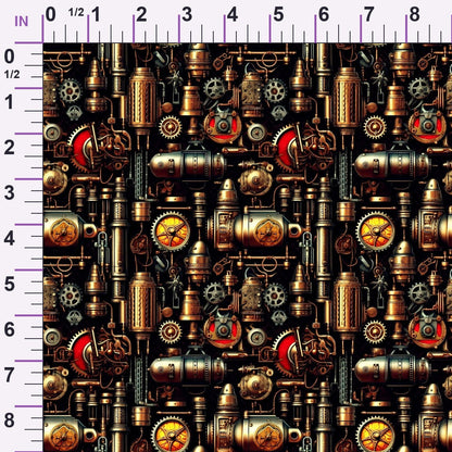 Clockwork Skies Pattern 2 Minky Fabric