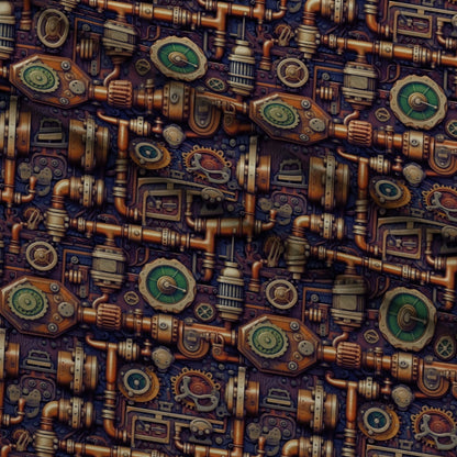 Clockwork Skies Pattern 4 Minky Fabric