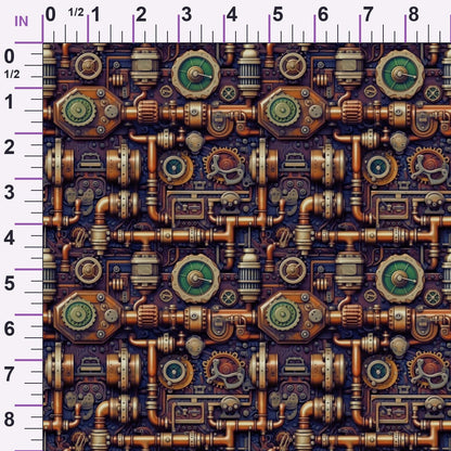 Clockwork Skies Pattern 4 Minky Fabric
