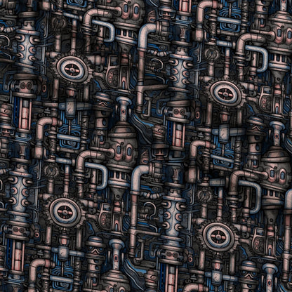 Clockwork Skies Pattern 6 Minky Fabric