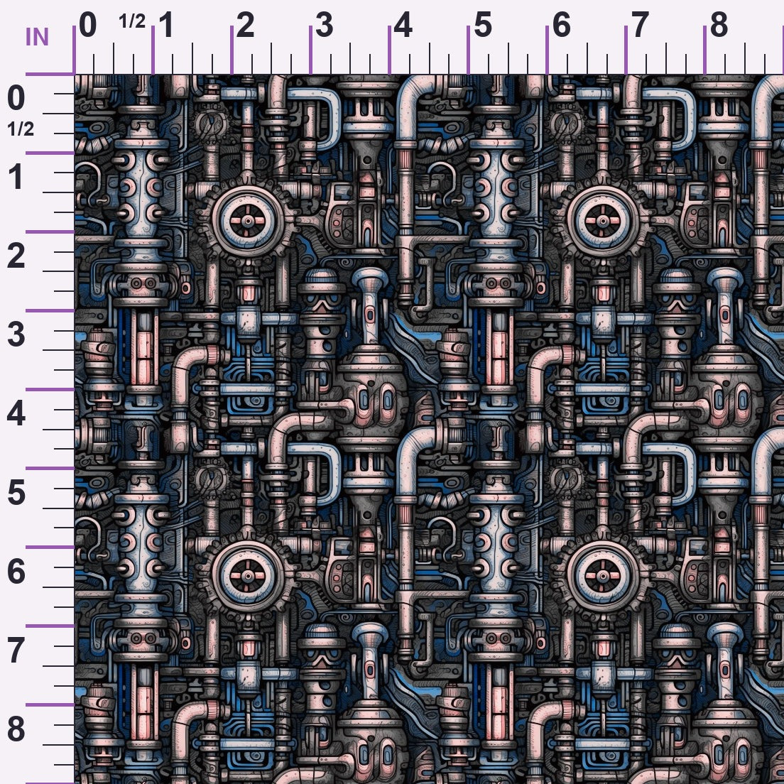 Clockwork Skies Pattern 6 Minky Fabric