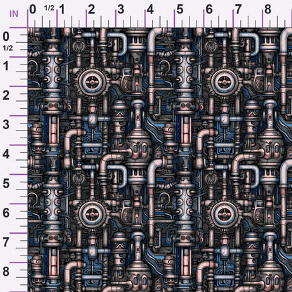 Clockwork Skies Pattern 6 Minky Fabric