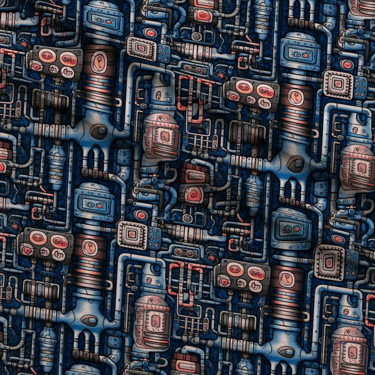Clockwork Skies Pattern 7 Minky Fabric
