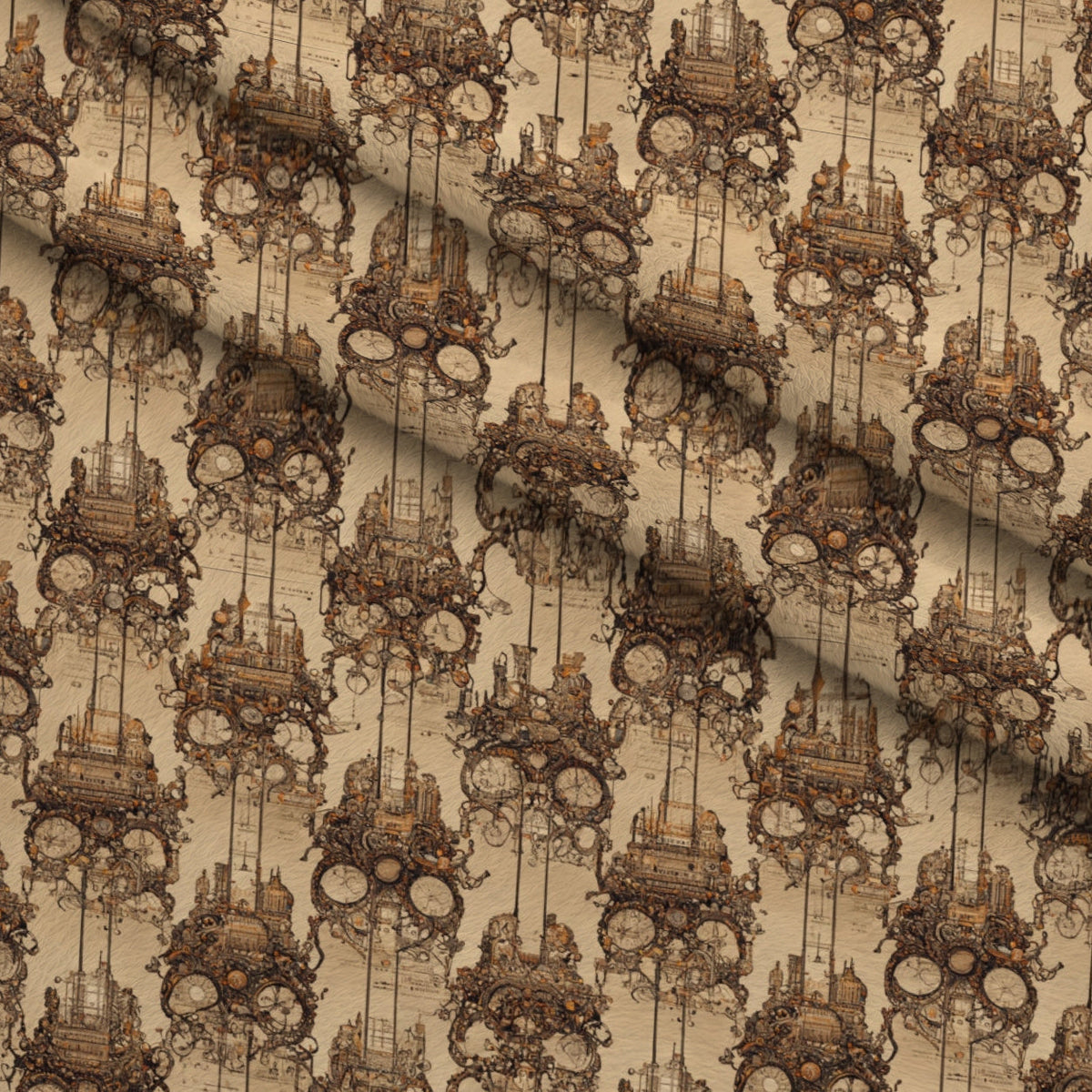 Clockwork Skies Pattern 8 Minky Fabric