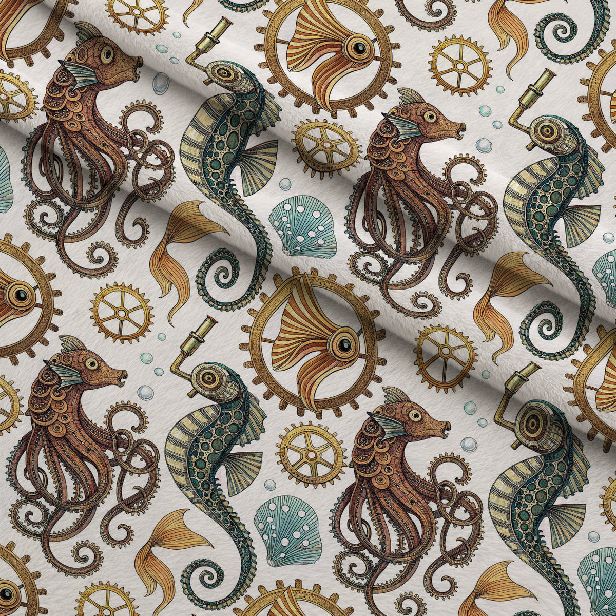 Clockwork Tides Pattern 1 Minky Fabric