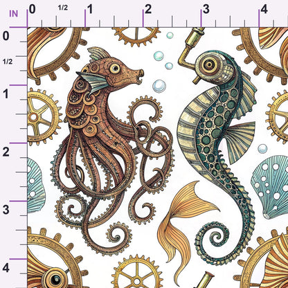 Clockwork Tides Pattern 1 Minky Fabric
