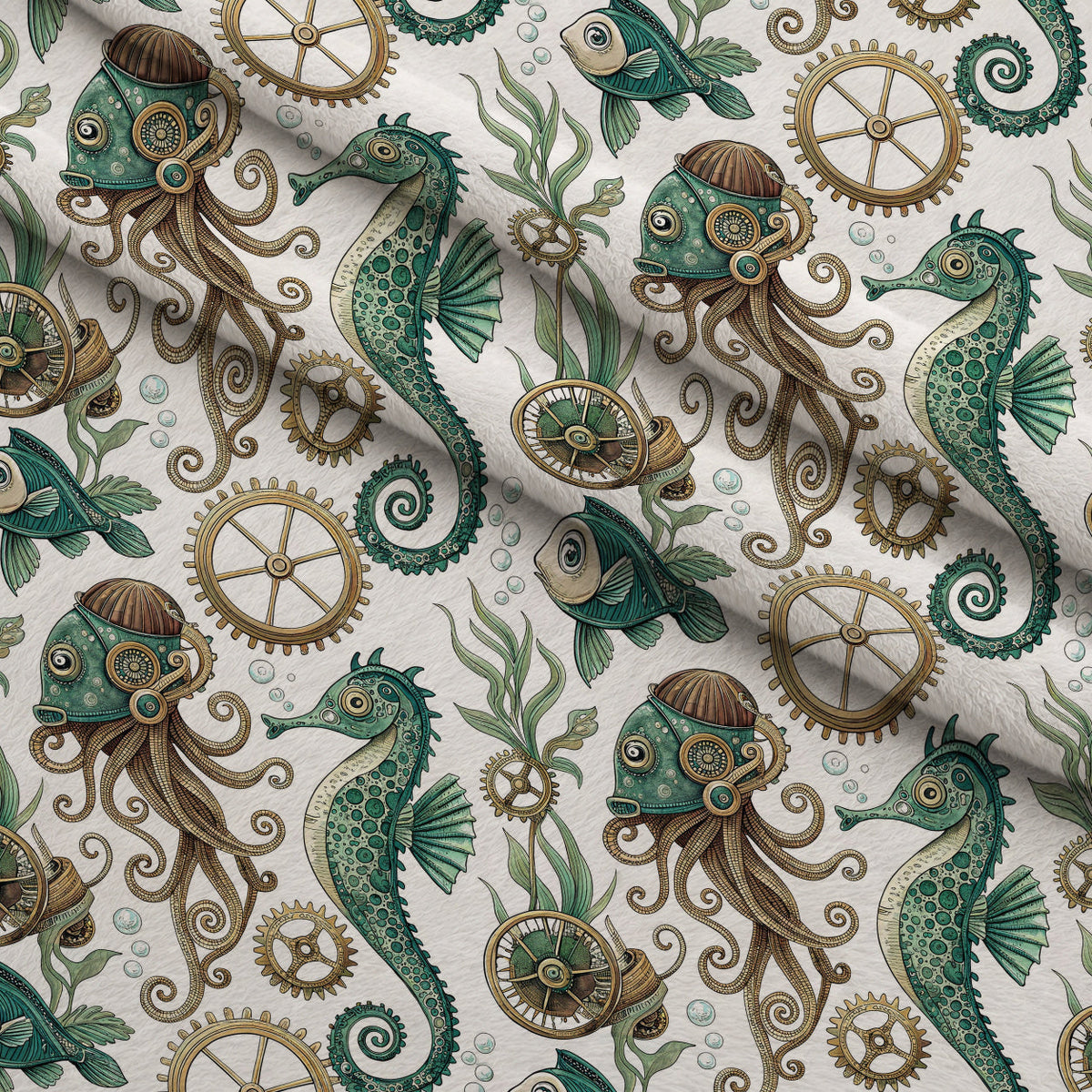 Clockwork Tides Pattern 10 Minky Fabric