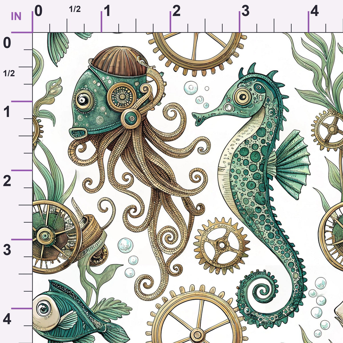 Clockwork Tides Pattern 10 Minky Fabric