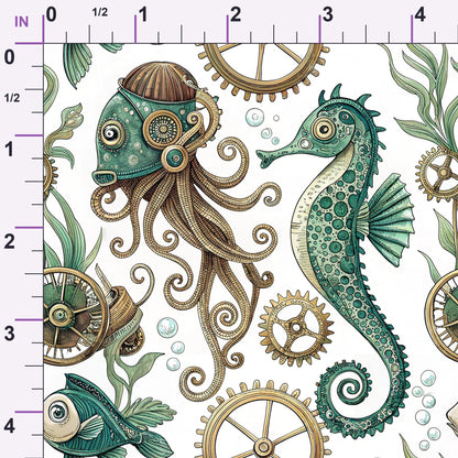 Clockwork Tides Pattern 10 Minky Fabric