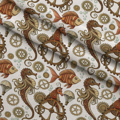 Clockwork Tides Pattern 2 Minky Fabric
